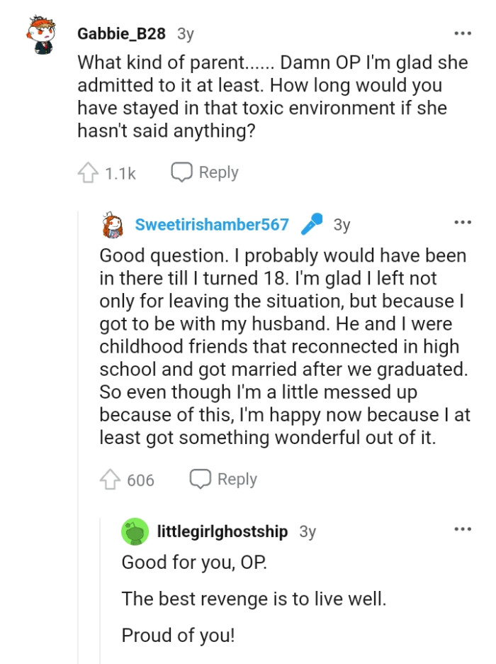 Staying there until she was 18