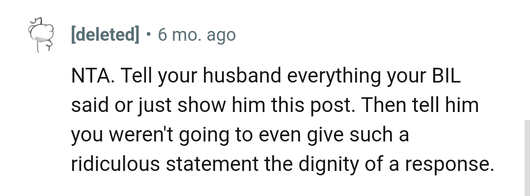 Not Giving Such a Ridiculous Statement Any Response