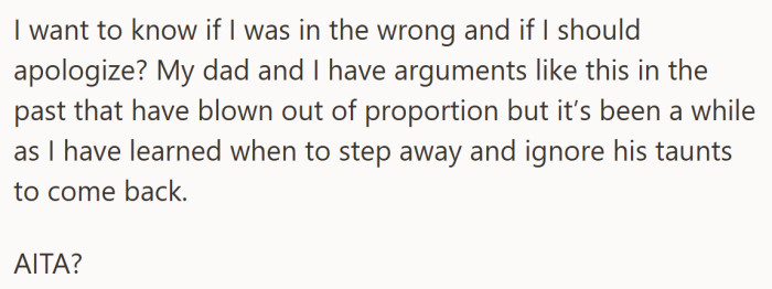 With the dust settling, her focus shifts from the soup to the deeper question of how to move forward with her dad.