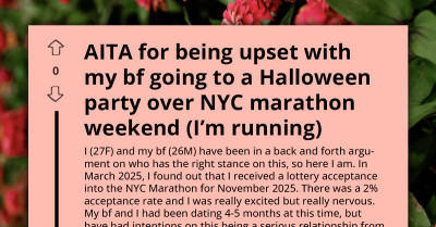 Woman Slams Boyfriend For Planning To Attend Female Coworker’s Halloween Party During Her NYC Marathon Weekend