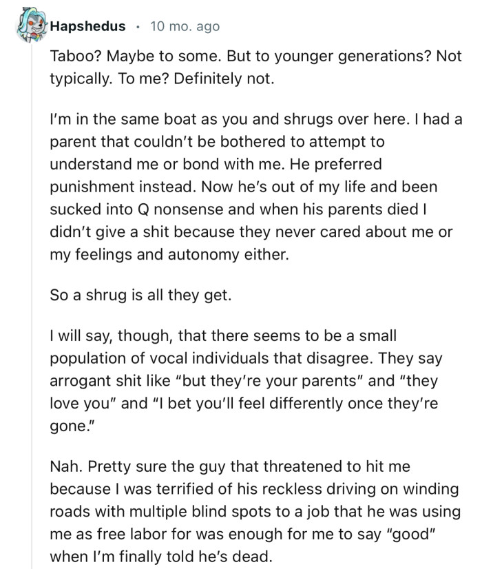 “Taboo? Maybe to some. But to younger generations? Not typically.”
