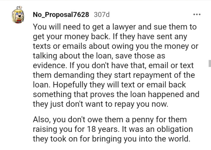 The OP doesn't owe them a penny