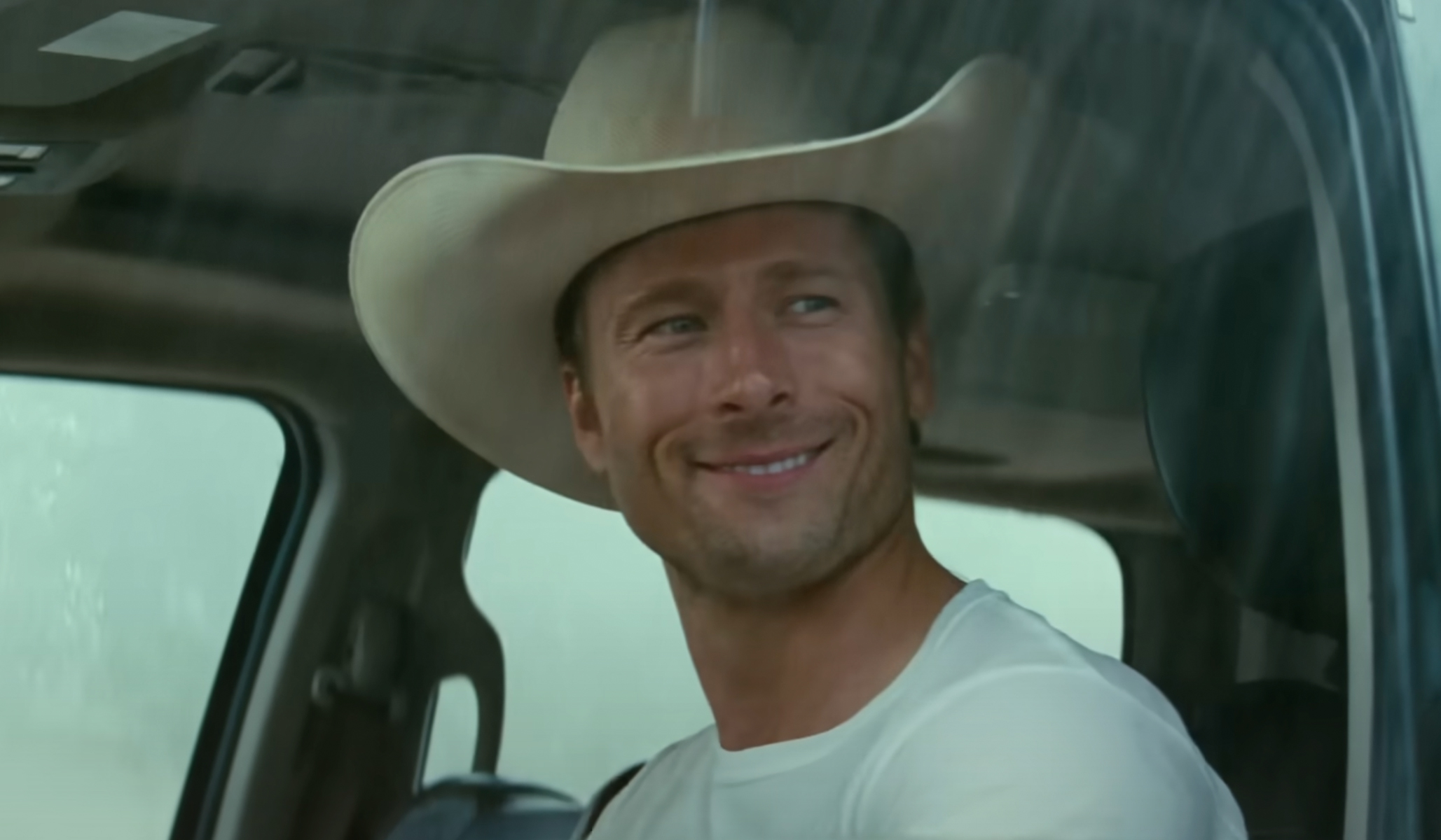 Glen Powell as Tyler Owens in Twisters