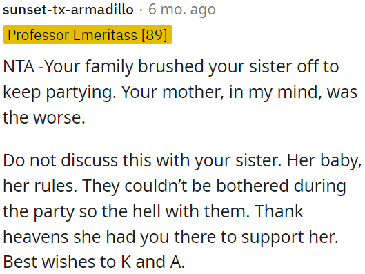 It's her baby and her rules.