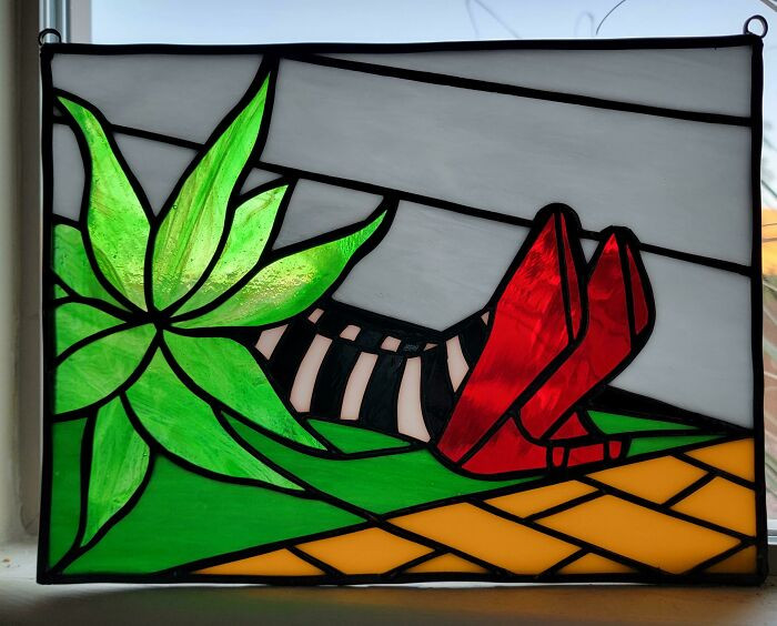 10. Made This Stained Glass For A Friend Who Recently Moved To Kansas