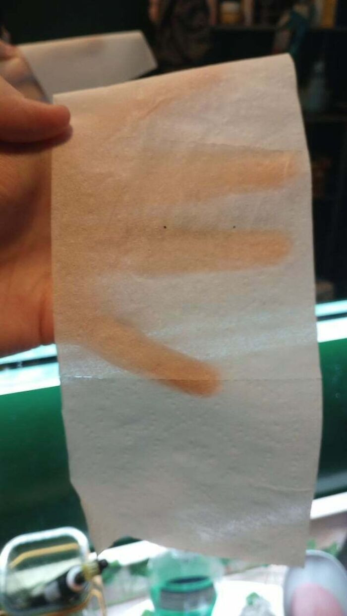 "The Toilet Paper My Roommate Brought Home. Yes, Those Dark Specks Are Holes. I Buy Us Nice, Soft Two-Ply. He Buys Us One-Ply With Holes. Time For A Private Stash"
