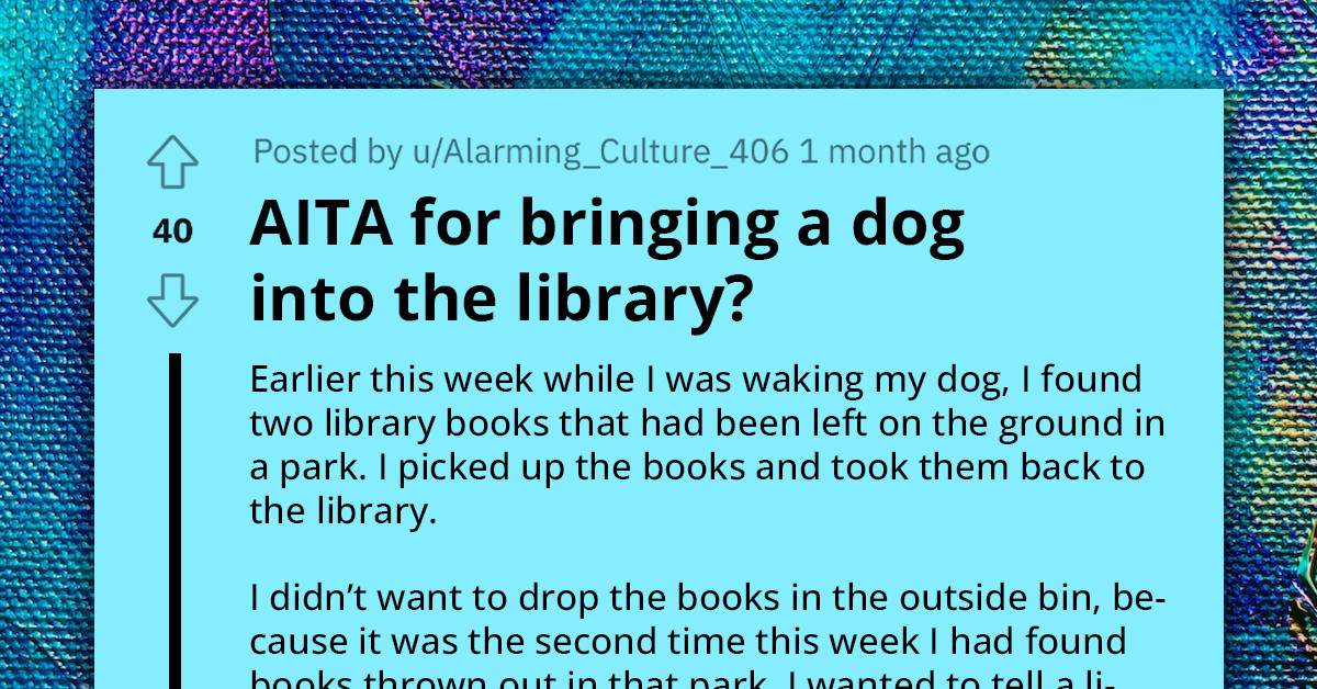 Redditor Confronted By A Couple After Entering The Library With Their Dog