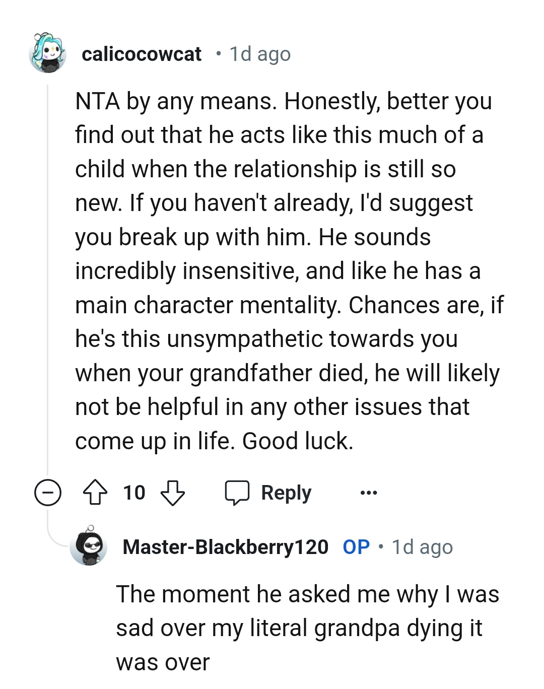 He sounds incredibly insensitive