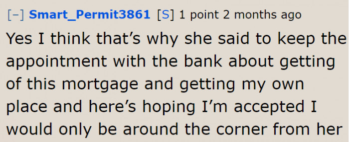 She can always help her mom pay for the vehicle.