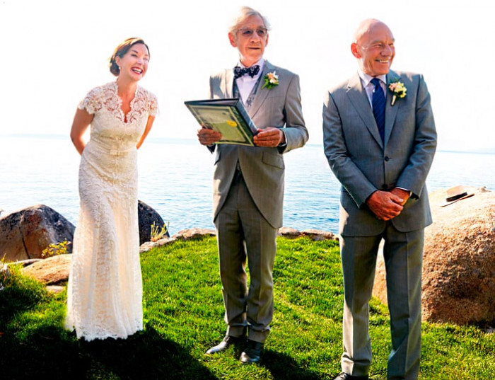Sir Ian actually became a minister specifically TO officiate the wedding, and both men have been knighted.