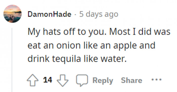 The sheer courage is what makes this story more hilarious!