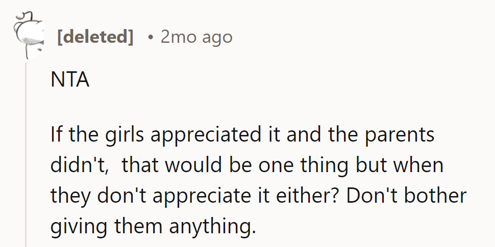 If appreciation were a currency, they'd be bankrupt.