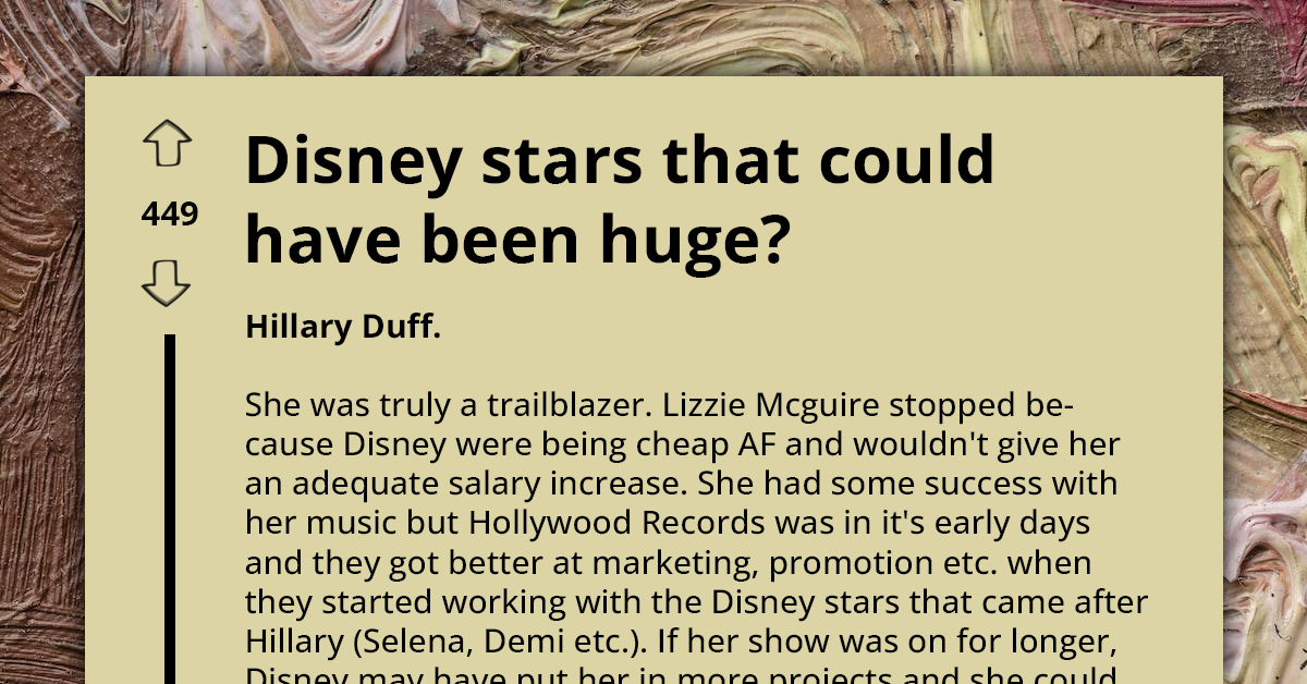 32 Disney Stars That "Could Have Been Huge" According To Reddit Users