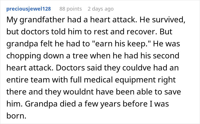 Grandpa felt he had to earn his keep