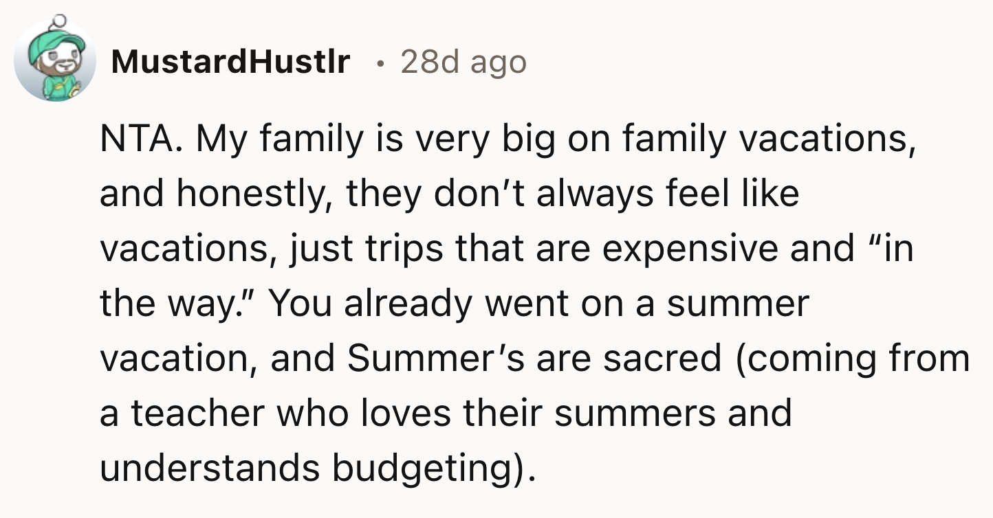 Big family vacations are overrated