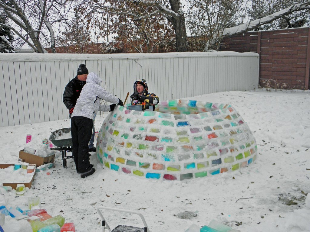 Peering into the interior, it became unmistakable that their efforts had culminated in the creation of an igloo.