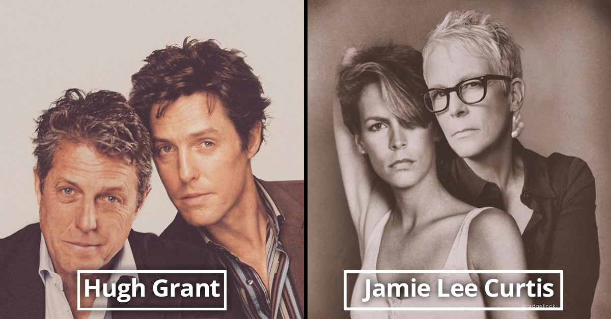 30 Photoshopped Images Of Celebs Side-By-Side With Their Younger Selves
