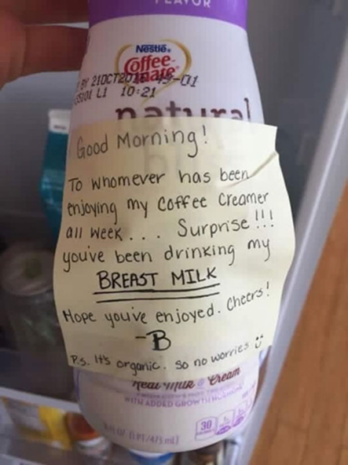 25. We wonder what the creamer thief's reaction was.