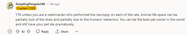 YTA Unless You Are a Veterinarian