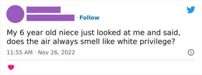 15. White privilege in the air