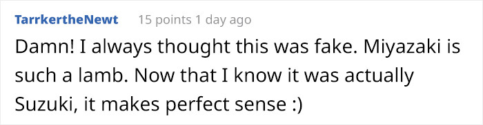 This commenter always thought this was fake