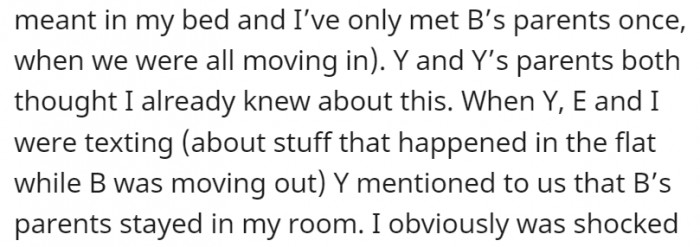 But the flatmate didn't inform OP