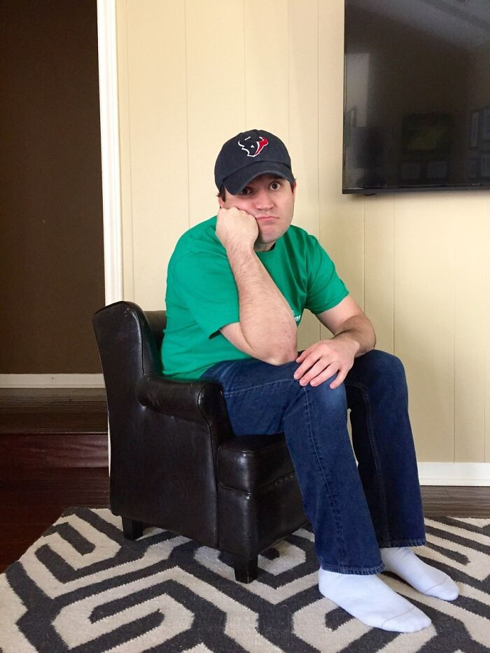 "What Happens When You Don't Notice The 'Kids-Size' Part Of The Ad When Ordering Furniture Online"
