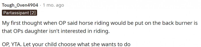 Ultimately, people are saying that she's TA and to stop forcing her kid to take on activities that she might not enjoy.