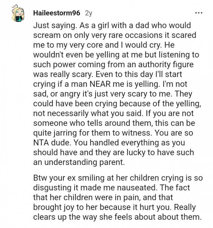 This can be quite jarring for them to witness