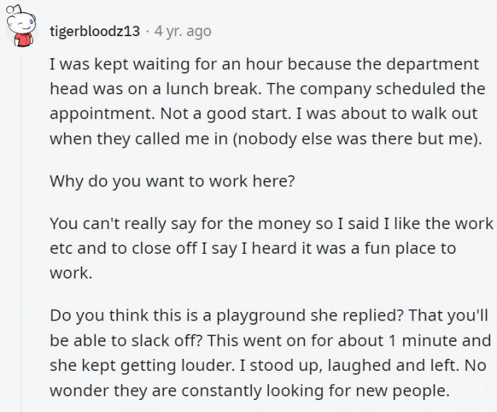 24. It's a big red flag when they keep looking for new people every time