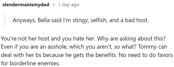 No need to do favors for borderline enemies.