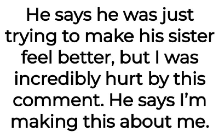 The OP was hurt by his comments: