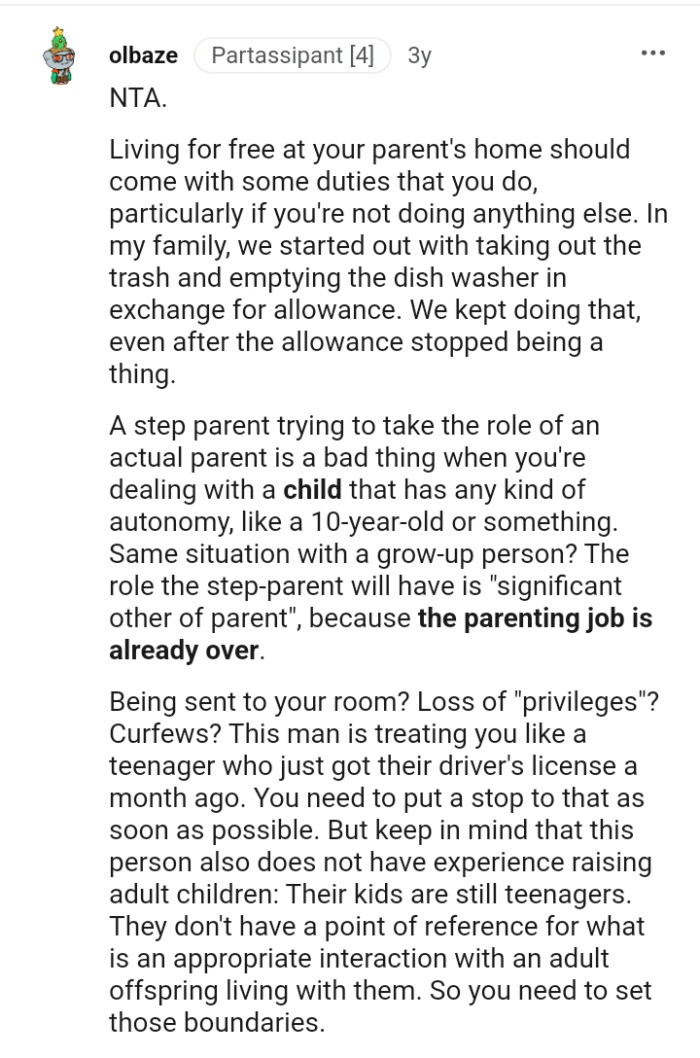 This man is treating you like a teenager.