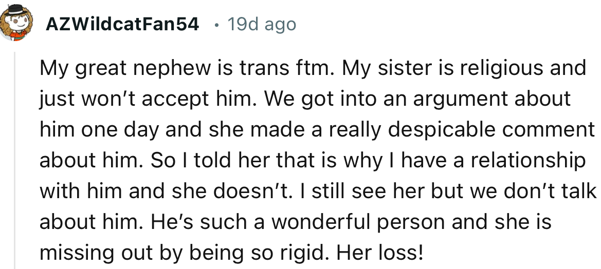 This Redditor had a similar experience within her family