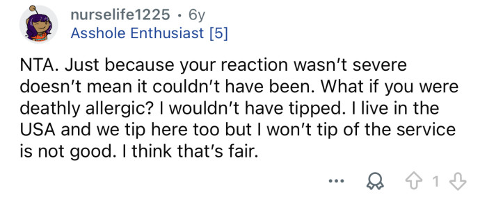 You don’t need to tip if the service is bad.