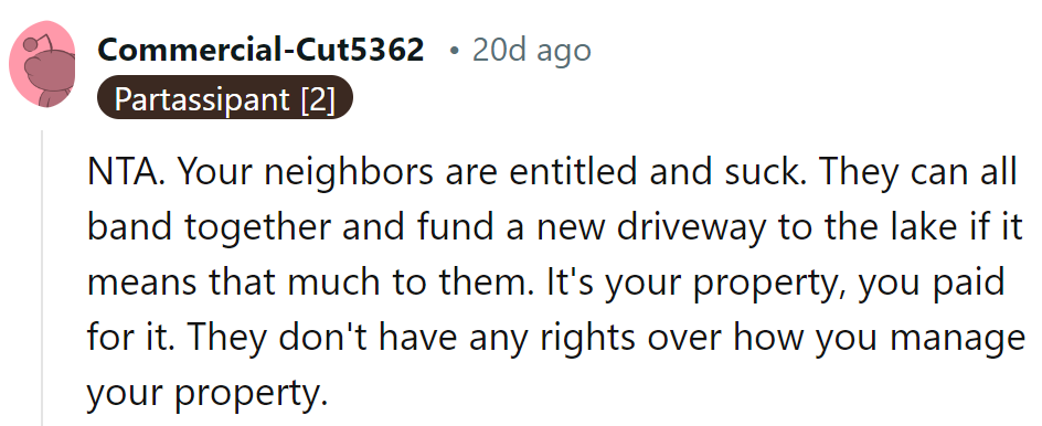 Let them crowdsource lake access dreams.