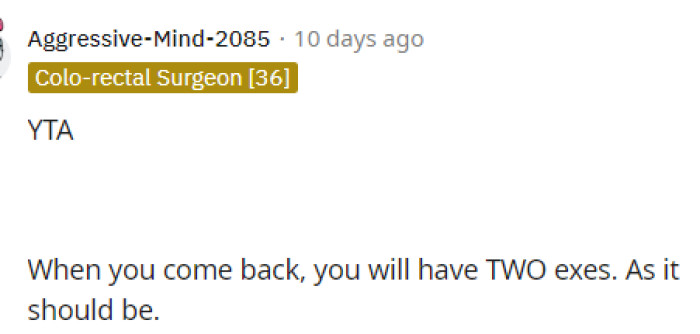 People assumed that the girlfriend probably wouldn't be there when she got back because she made her choice very clear.