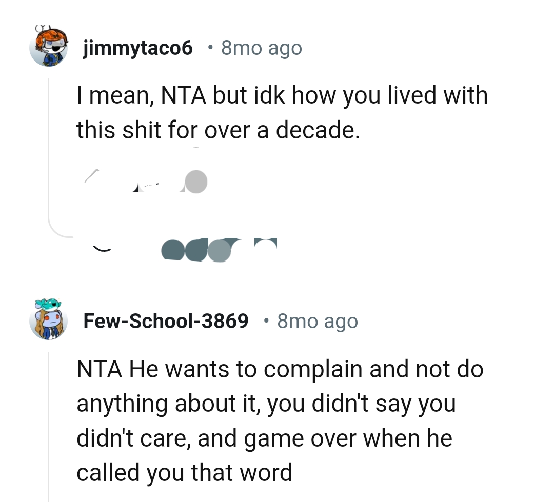 He wants to complain and not do anything about it