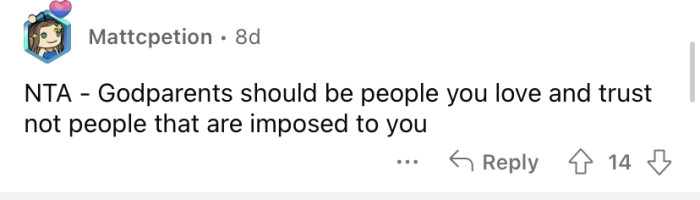 Godparents aren't supposed to be 