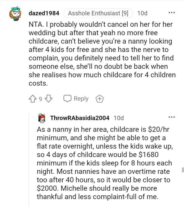 You definitely need to tell her to find someone else