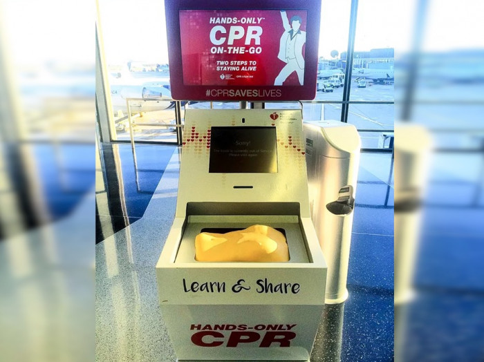 1. If you're bored at the airport, you can at least learn a new skill that might save someone's life someday.