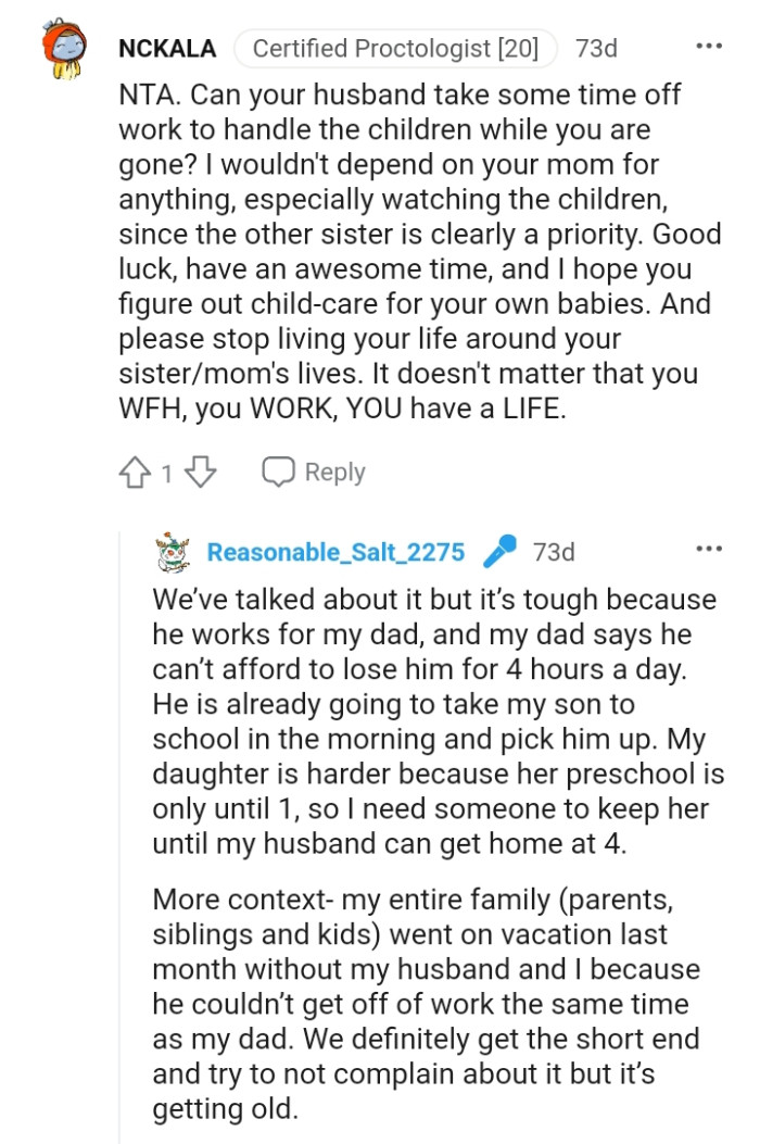 This redditor is wishing the OP good luck