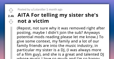 Man Tells His DJ Sister That She's Not A Victim In The Music Industry, Gets Floored By People Online
