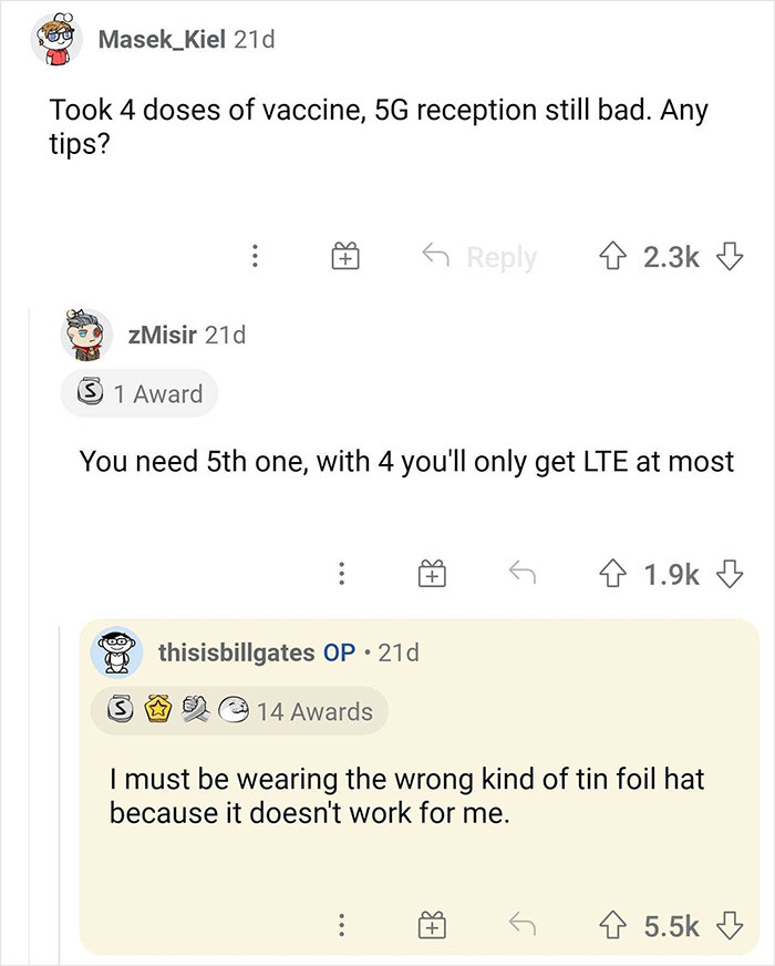 2. Gates' thoughts on vaccines and 5G