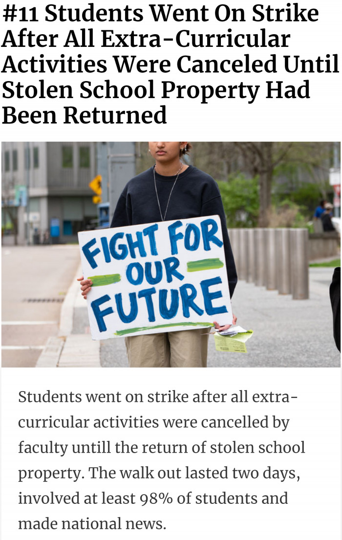 11. Perhaps the cancellation of extracurriculars is too much for them.