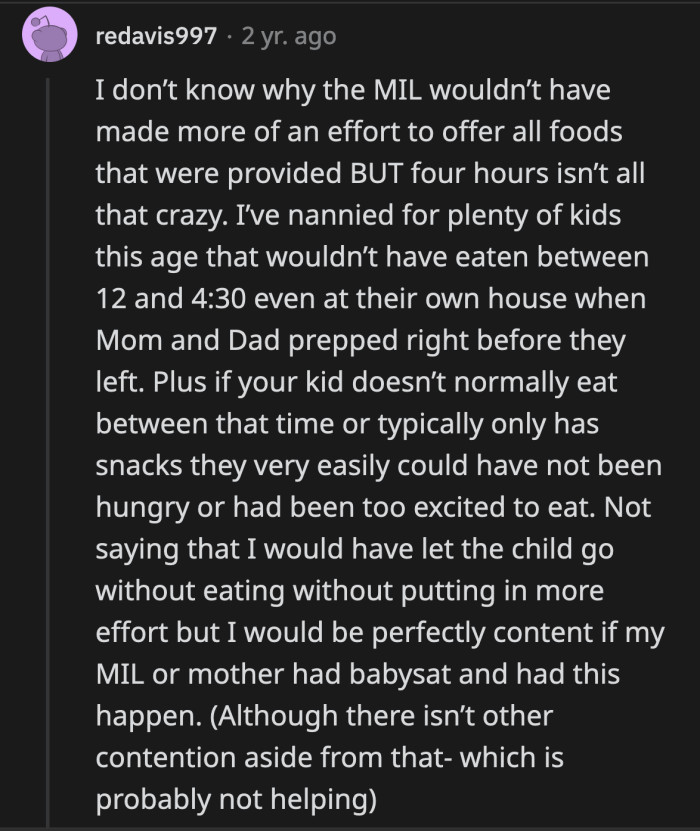 MIL Really Went Against the Cliché of Grandmas Feeding Their Grandchildren Throughout the Day Because They Are Always Too Thin in Their Eyes