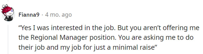 They saw right through the offer—it's like asking for a cheeseburger and getting served a pickle. Good on them for demanding the whole meal!