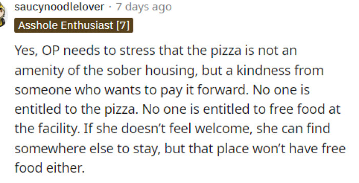 It's also important to remember that this was a donation and not something regular with the facility.