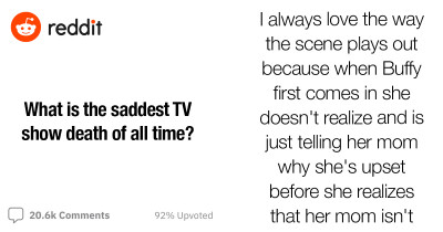 20 People Share What They Believe Are The Saddest TV Deaths Of All Time