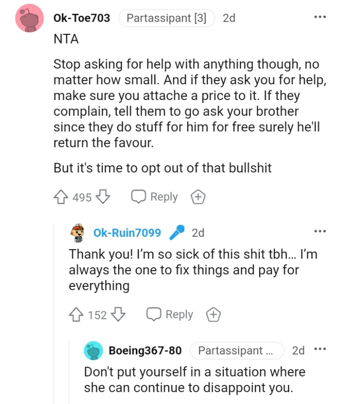 It's time for the OP to opt out of that mess